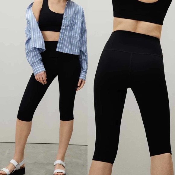 Everlane The Perform Cropped Legging Size Large Black - Picture 6 of 8